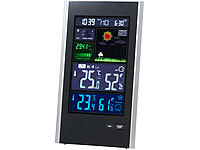 ; Funk-Wetterstationen mit Außensensor, WLAN und App, Wetterstationen mit Farb-Display, Funkuhr und Außensensor 