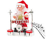 infactory Weihnachtsartikel, Trommelnder Weihnachtsmann, Santa