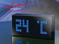 ; Funk-Wecker mit 2 Weckzeiten, USB-Ladestation und Thermometer Funk-Wecker mit 2 Weckzeiten, USB-Ladestation und Thermometer 
