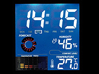 ; Wettervorhersagen Vorhersagen LCD Temperaturen digitale Uhrzeit Displays innen 
