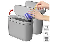infactory Tisch-Mülleimer, Mülleimer mit Sensordeckeln