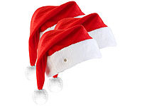 infactory Santa-Kostüm-Mütze, LED-Mütze für Weihnachtsmann