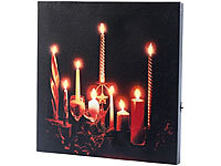 infactory Leinwandbild Weihnachten, LED Bild Advent
