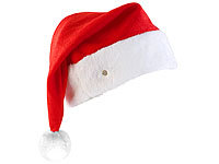 infactory Santa Mütze, Weihnachtsmütze blinkend, LED Mütze Weihnachten