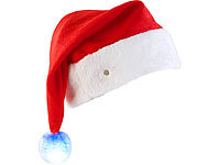 infactory Weihnachtsmütze LED, Nikolausmütze mit Licht