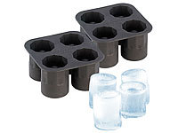 infactory Glas-Eiswürfel, Schnapsgläser Eis, Silikon-Form