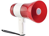 infactory Megaphone, Megaphone mit Sirene, Lautsprecher-Megafon