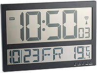 infactory große Digitale Wanduhr, Digitale Wanduhr mit Thermometer