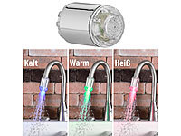 infactory Wasserhahn Aufsatz, Wasserhahn LED, Wassersparaufsatz