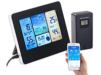 infactory WiFi Wetterstation, Wetterstation großes Display