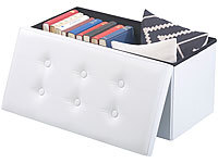 infactory Faltbare Sitzbox, Sitz-Hocker, Aufbewahrungsbox Sitzhocker