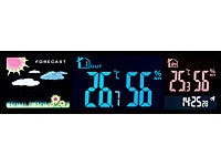 ; Funk-Wetterstationen mit Außensensor, WLAN und App, Wetterstationen mit Farb-Display, Funkuhr und Außensensor 