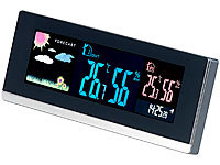 ; Funk-Wetterstationen mit Außensensor, WLAN und App, Wetterstationen mit Farb-Display, Funkuhr und Außensensor 