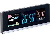 ; Funk-Wetterstationen mit Außensensor, WLAN und App, Wetterstationen mit Farb-Display, Funkuhr und Außensensor 