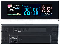 ; Funk-Wetterstationen mit Außensensor, WLAN und App, Wetterstationen mit Farb-Display, Funkuhr und Außensensor 