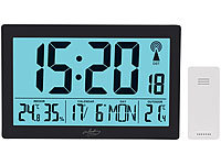 infactory Funkwanduhr Digital, Funkuhr beleuchtet, XXL Wanduhr