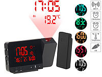 infactory; Funk-Wetterstationen mit Außensensor, WLAN und App, Wetterstationen mit Farb-Display, Funkuhr und Außensensor