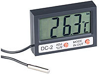 PEARL innen Außenthermometer: Digitales Innen- und Außen-Thermometer mit  LCD-Display und Uhrzeit (Außenthermometer Digital)