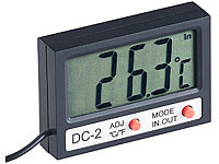 infactory Digitales Aquarium-Thermometer mit Uhrzeit und LCD-Display, 1 m  Kabel