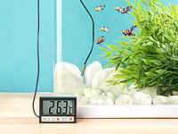 PEARL innen Außenthermometer: Digitales Innen- und Außen-Thermometer mit  LCD-Display und Uhrzeit (Außenthermometer Digital)