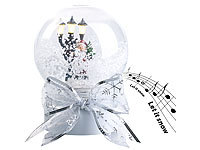 infactory Schneekugel mit Musik, Schneekugel mit Musik und Licht