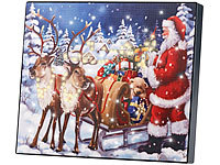 infactory Wandbild, Beleuchtete LED Weihnachtsbilder