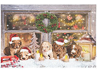 infactory Weihnachtsbilder, Weihnachtsdeko Bild mit LED, Wand-Bild