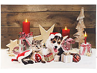 infactory LED Foto, Leinwandbilder, Weihnachtsbild LED