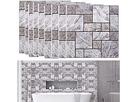 infactory Sticker, 3D Folie selbstklebend, 3D Mosaik Fliesenaufkleber
