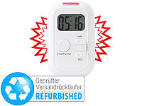 infactory; Digitale Badezimmer-Wanduhren mit Thermometer & Hygrometer