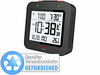 infactory Uhr Wecker, Doppel-Wecker, Digitale Funk Reise Wecker