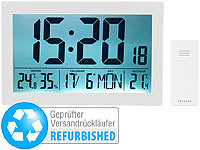 infactory Jumbo Wanduhr, Funkuhr-Wanduhr Wohnzimmer lautlos