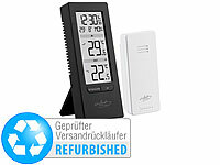 infactory Funkuhr Wanduhr lautlos, Thermometer Digitale Küche