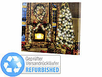 infactory Bilder Leinwand, Beleuchtetes Bild Weihnachten