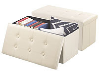 infactory Hocker mit Stauraum, 2in1 Hocker, Falt-Aufbewahrungsbox