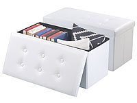 infactory Falt-Hocker mit Stauraum, Sitz-Truhe mit Stauraum