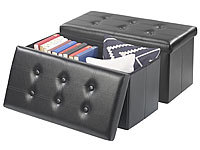 infactory Sitz Hocker mit Stauraum, Hocker mit Baumwollstoff