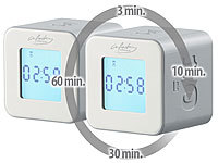 infactory Teeuhr, Cube Timer, Digitale Küchenuhr mit Timer