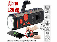 infactory; Solar- & Dynamo-Radios mit Powerbank-Funktion