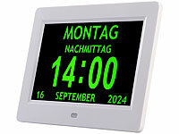 ; Funk-Wanduhren mit Doppel-Wecker, Temperatur-Anzeige und Außensensor Funk-Wanduhren mit Doppel-Wecker, Temperatur-Anzeige und Außensensor Funk-Wanduhren mit Doppel-Wecker, Temperatur-Anzeige und Außensensor 