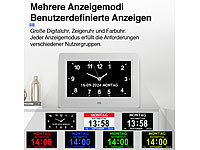 ; Funk-Wanduhren mit Doppel-Wecker, Temperatur-Anzeige und Außensensor Funk-Wanduhren mit Doppel-Wecker, Temperatur-Anzeige und Außensensor Funk-Wanduhren mit Doppel-Wecker, Temperatur-Anzeige und Außensensor 