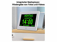 ; Funk-Wanduhren mit Doppel-Wecker, Temperatur-Anzeige und Außensensor Funk-Wanduhren mit Doppel-Wecker, Temperatur-Anzeige und Außensensor Funk-Wanduhren mit Doppel-Wecker, Temperatur-Anzeige und Außensensor 