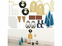 infactory Wichteltür Weihnachten, DIY-Weihnachtsdeko-Set Wichteltür