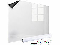 infactory Magnettafel Küche, Magnetfolien selbstklebend weiß, Pinboard