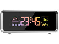; Funk-Wetterstationen mit Außensensor, WLAN und App, Wetterstationen mit Farb-Display, Funkuhr und Außensensor 