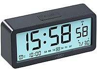 infactory Digital Funkwecker, Batterie Wecker, Uhr Digital, LCD Wecker