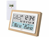 infactory Funkwecker, Wetterstation mit Außensensor