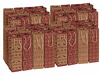 infactory Wein-Geschenktaschen, Kraftpapier Wein-Geschenktüten
