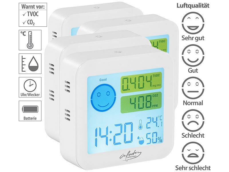 ; Wetterstationen mit Farb-Display, Funkuhr und Außensensor Wetterstationen mit Farb-Display, Funkuhr und Außensensor Wetterstationen mit Farb-Display, Funkuhr und Außensensor Wetterstationen mit Farb-Display, Funkuhr und Außensensor 