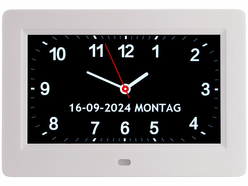 ; Funk-Wanduhren mit Doppel-Wecker, Temperatur-Anzeige und Außensensor Funk-Wanduhren mit Doppel-Wecker, Temperatur-Anzeige und Außensensor Funk-Wanduhren mit Doppel-Wecker, Temperatur-Anzeige und Außensensor 